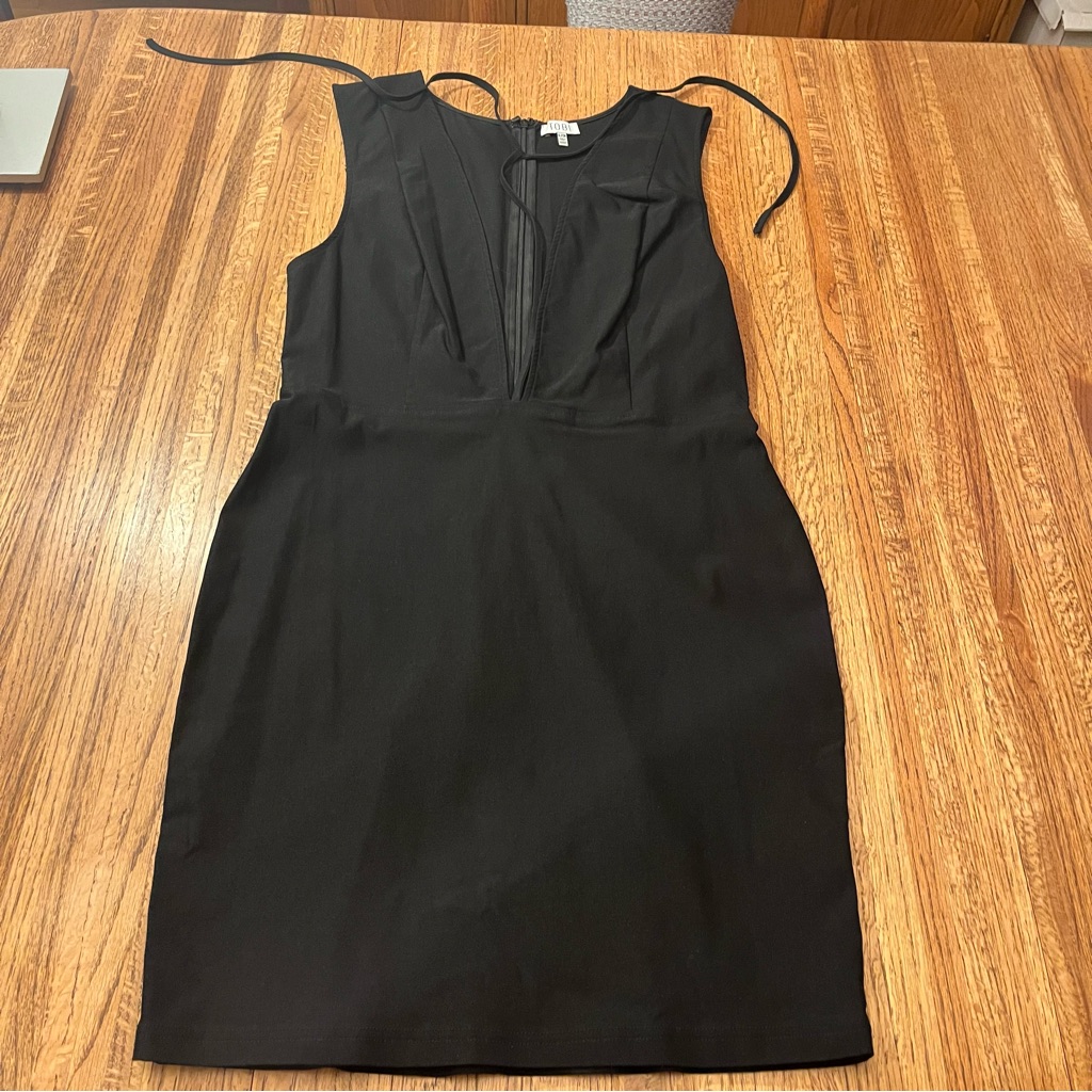 Tobi Deep V Little Black Dress Size Large